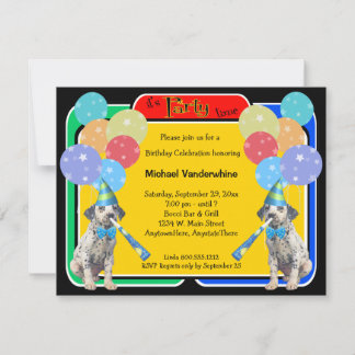 Invitación Barquero de cumpleaños de Papúa dálmata