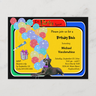 Invitación Barquero negro de cumpleaños