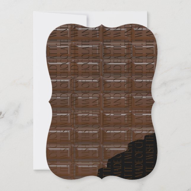 Invitación  Barra de Chocolate (Anverso)