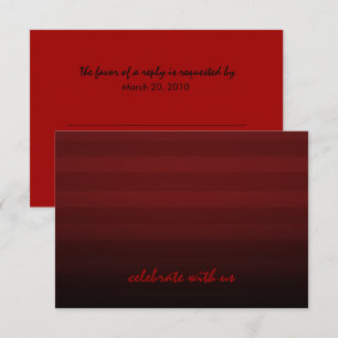 Invitación Barra Mitzvah Bandas horizontales rojas y negras