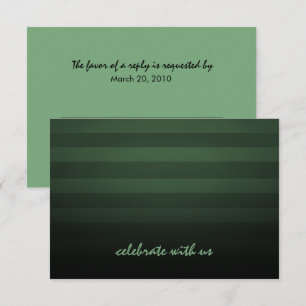 Invitación Barra Mitzvah Bandas horizontales verdes y negras