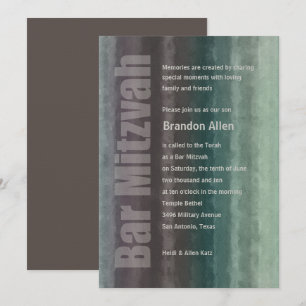 Invitación Barras de color de agua Mitzvah