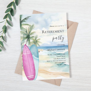 Invitación Barras de playa fiesta de retiro tropical