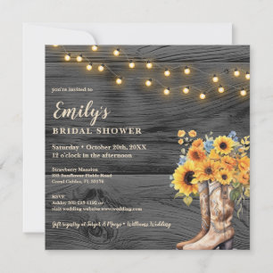 Invitación Barras rusticas Invitan a una ducha de novia con g