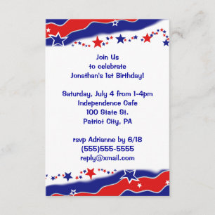 Invitación Barras y estrellas