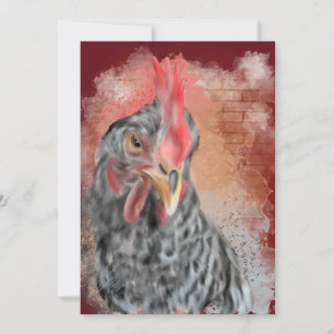 Invitación Barred Rock Hen