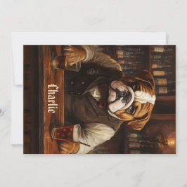 Invitación Barrera de Bulldog de nombre personalizado