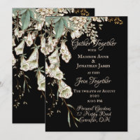 Barrera elegante con escritura de arbolado floral 
