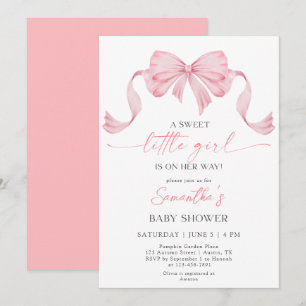 Invitación Barrido Baby Shower de la frontera de la coqueta d