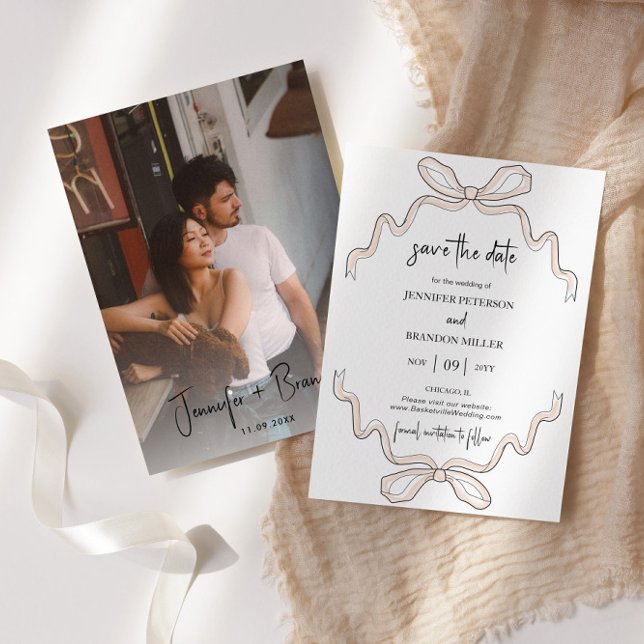 Invitación Barrido de mano Guardar foto de fecha (Subido por el creador)