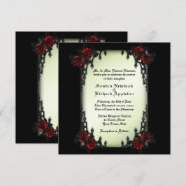Invitación Barrio Francés Victoriano / Gótico Tema Boda Inv