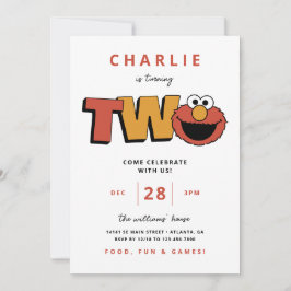 Invitación Barrio Sésamo | Elmo - Segundo Cumpleaños