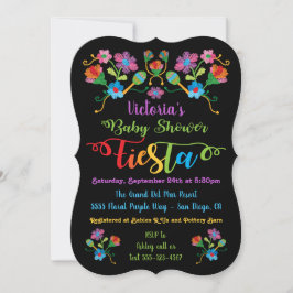 Invitación Barroidery de arte popular Fiesta Baby Shower mexi