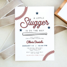Invitación BARRY Little Slugger Baseball Baby Shower