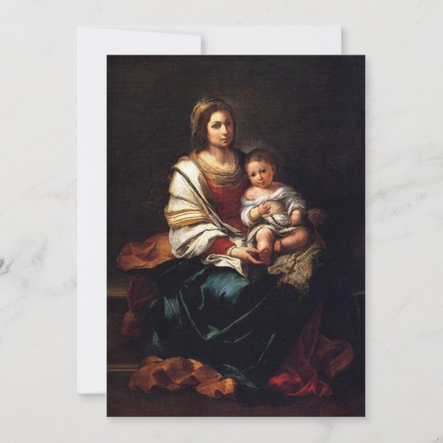 Invitación Bartolomé Esteban Murillo - La Virgen del Rosario (Anverso)
