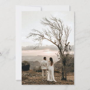 Invitación Base de fotos de boda tropical con palmeras para V