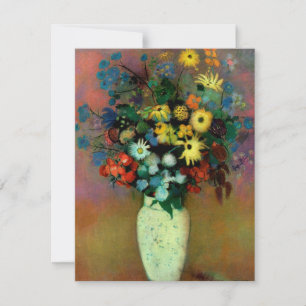 Invitación Base de Odilon Redon con flores (1914)