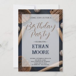 Invitación Baseball Birthday Party for Adults