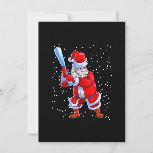 Invitación Baseball Christmas Shirt Men Boys Softball Santa C (Anverso)