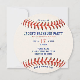 Invitación Baseball Last Swing Before the Ring Bachelor Party