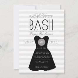 Invitación Bash de bachillerato con vestido negro pequeño | F
