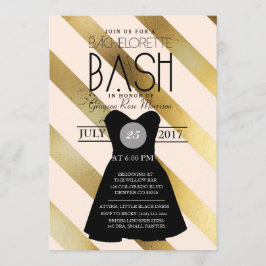 Invitación Bash de bachillerato con vestido negro pequeño | F
