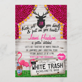 Invitación Bash de batuta blanca