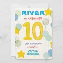 Invitación Bash de celebración de dos dígitos