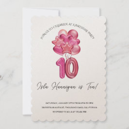 Invitación Bash de cumpleaños de dos dígitos