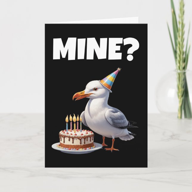 Invitación Bash de cumpleaños de gaviota - Pastel, caos y div (Anverso)