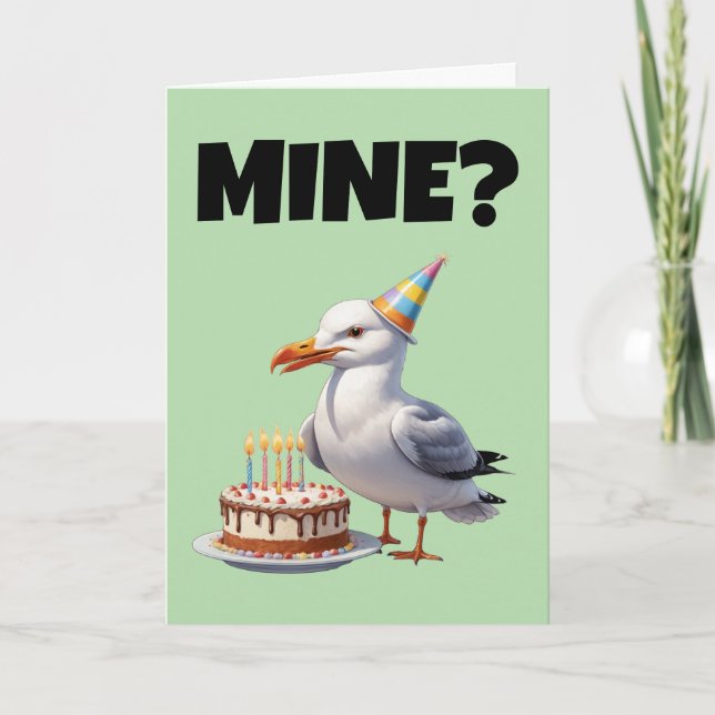 Invitación Bash de cumpleaños de gaviota - Pastel, caos y div (Anverso)