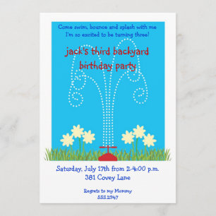 Invitación Bash de salpicadura de la puerta trasera