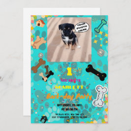 Invitación ¡Bash del día de la pata! Cumpleaños del Mascota p