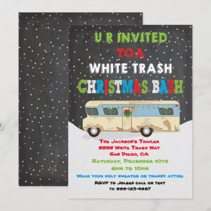 Invitación Bash Fiesta de Navidades de la basura de la calder