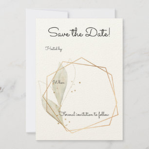 Invitación básica de boda para guardar la fecha