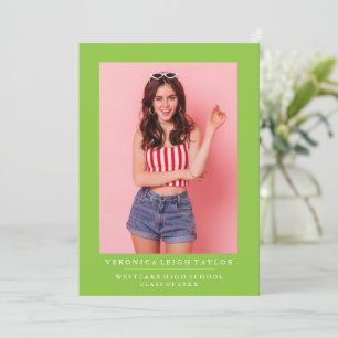 Invitación BÁSICA DE GRADUACIÓN DE FOTOS MINIMALIS