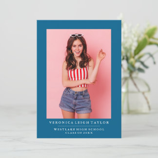 Invitación BÁSICA DE GRADUACIÓN DE FOTOS MINIMALIS