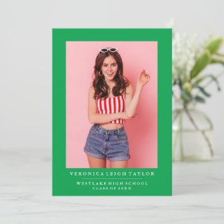 Invitación BÁSICA DE GRADUACIÓN DE FOTOS MINIMALIS