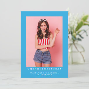 Invitación BÁSICA DE GRADUACIÓN DE FOTOS MINIMALIS