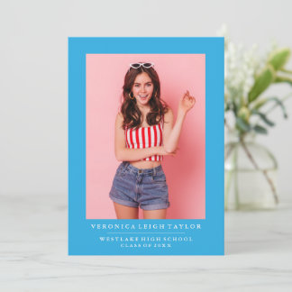 Invitación BÁSICA DE GRADUACIÓN DE FOTOS MINIMALIS