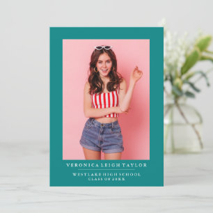 Invitación BÁSICA DE GRADUACIÓN DE FOTOS MINIMALIS