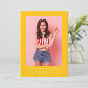 Invitación BÁSICA DE GRADUACIÓN DE FOTOS MINIMALIS