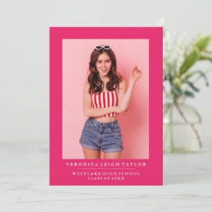 Invitación BÁSICA DE GRADUACIÓN DE FOTOS MINIMALIS