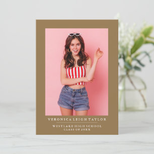 Invitación BÁSICA DE GRADUACIÓN DE FOTOS MINIMALIS
