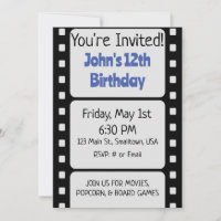 Invitación básica de tira de película