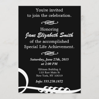Invitación básica elegante a B&W