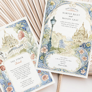 Invitación Basílica de la Boda Montmartre de París