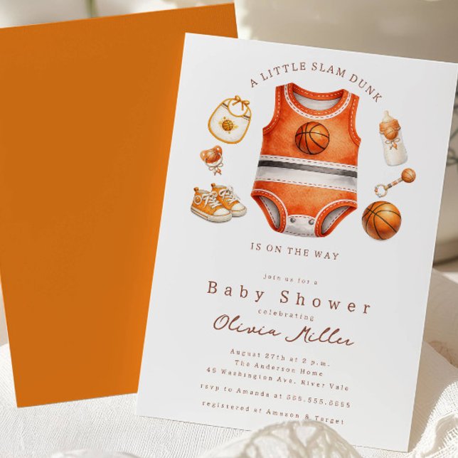 Invitación Basketball Baby Shower Invitation (Subido por el creador)