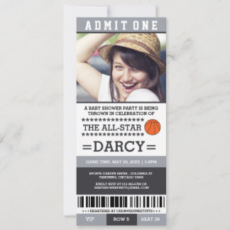Invitación Basketball Baby Shower Party Invites