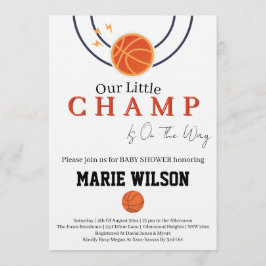 Invitación Basketball Sports Girl Boy Favors Baby Shower